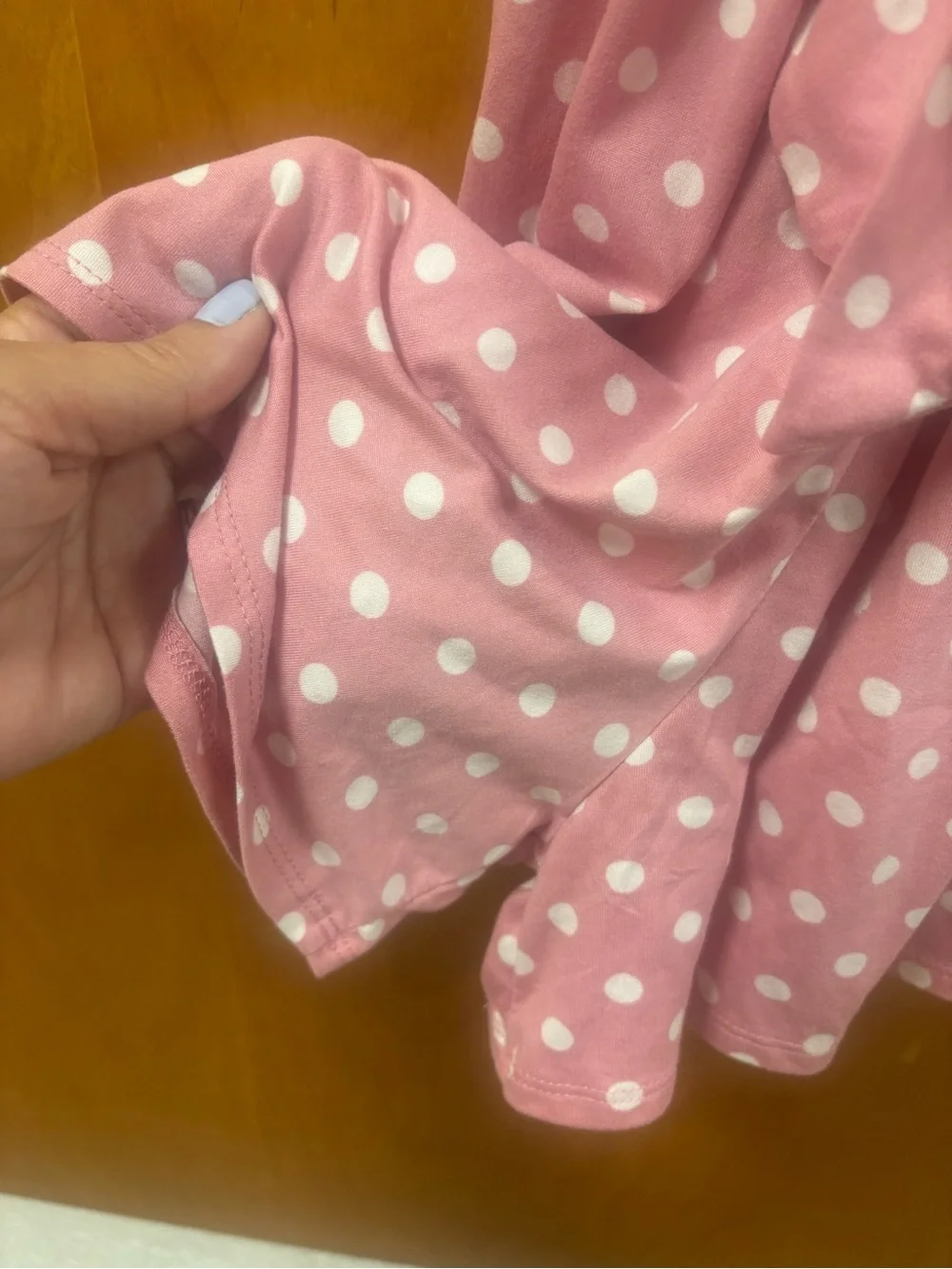 Girls Pink Polka Dot Tie-Waist romper